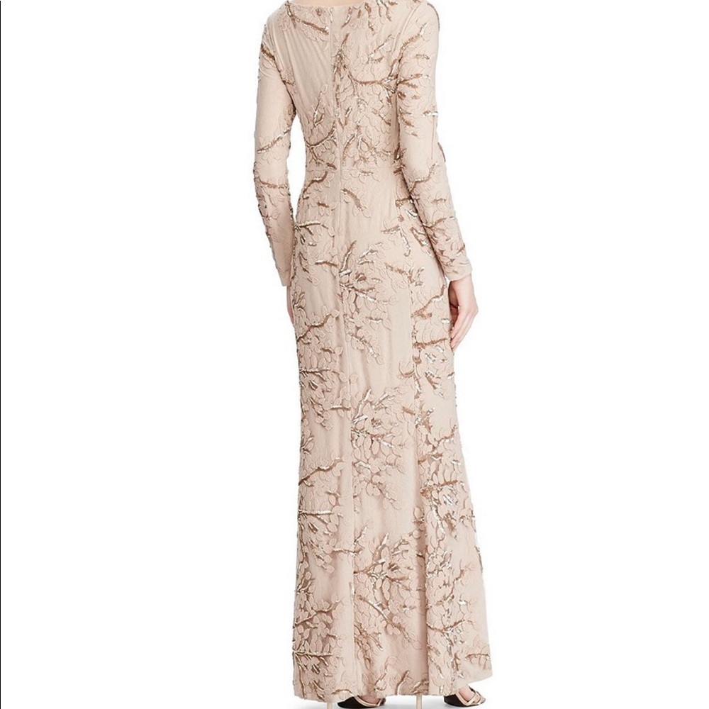Lauren Ralph Lauren Sequin Lace Gown Size 10
